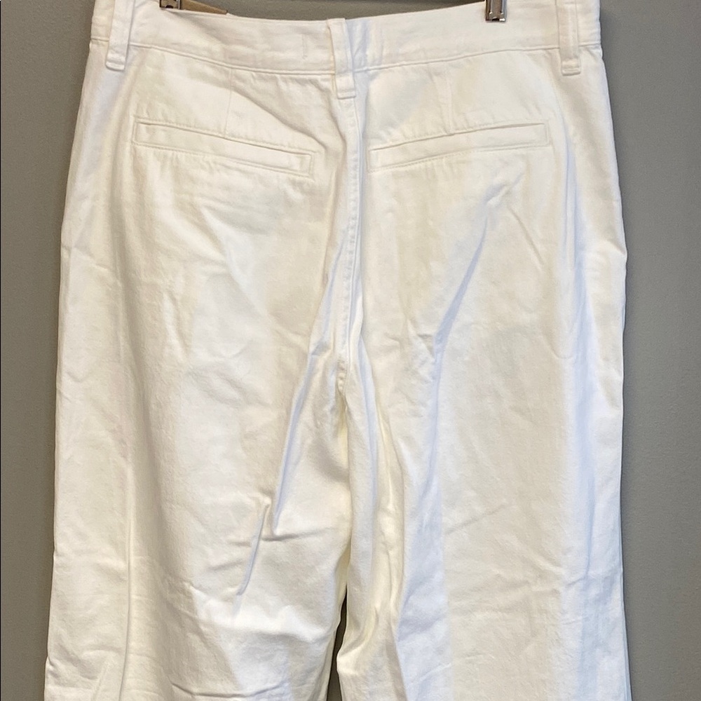 Madewell White Flare Wide Leg Jeans Textured Denim - Picture 8 of 9